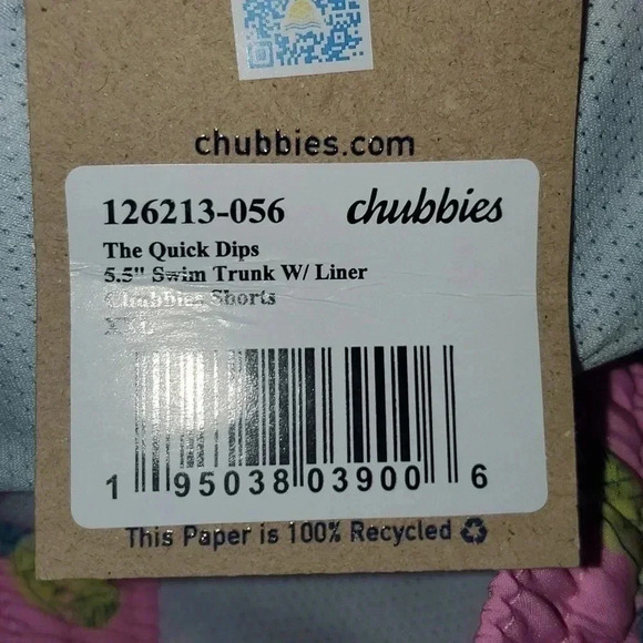 Chubbies The Quick Dips 5.5" Swim Trunks with Liner Shorts Mens Size XXL NWT - Picture 13 of 13